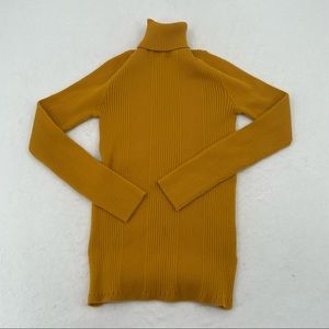 TITLE NINE women’s Synergy Turtleneck Sweater Mustard Yellow size: Medium